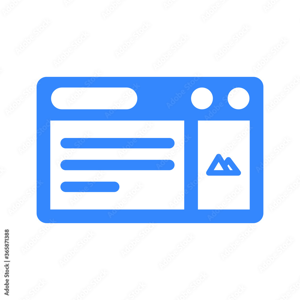 Landing Page Optimization Icon / Blue Color Landing Page Optimization Icon / Blue Color