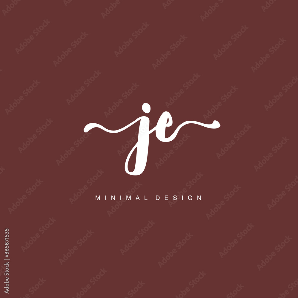 J E JE Initial handwriting or handwritten logo for identity. Logo with signature and hand drawn style. J E JE Initial handwriting or handwritten logo for identity. Logo with signature and hand drawn style.