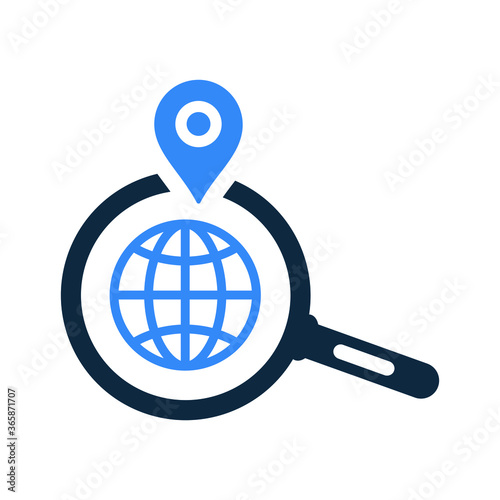 Location searching icon / vector graphics