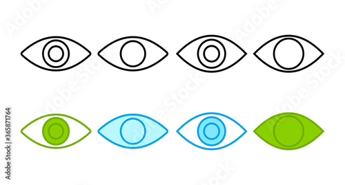 set of Eye icons. Look and Vision icon. Eye vector icon