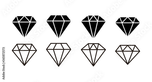 set of Diamond icons. Diamond vector icon.