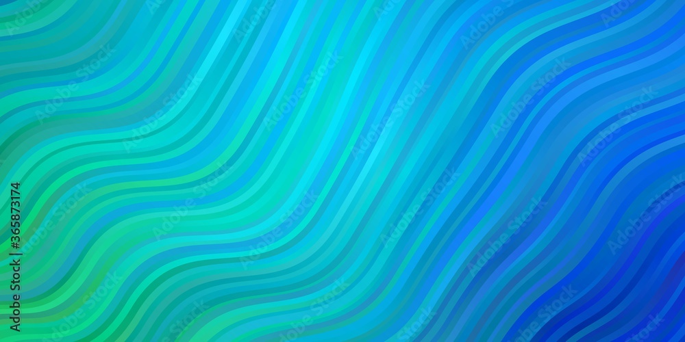 Light Blue, Green vector layout with circular arc. Illustration in abstract style with gradient curved.  Pattern for websites, landing pages.