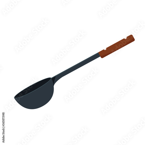 Ladle vector. Ladle on white background. 