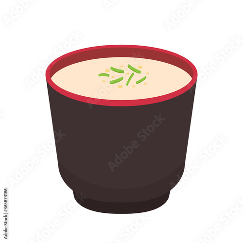 Steamed egg vector. Steamed egg in bowl. japan food vector.