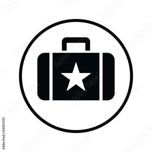 Briefcase, suitcase icon / black color