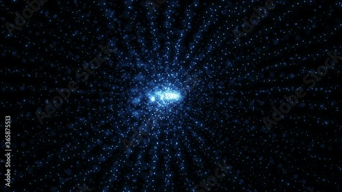 Spiral Glowing Abstract Blue Rotate Element Animation.
Circle Galaxy Milky way flowing blue particles motion background.