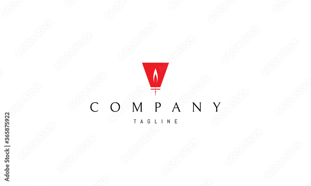 Vector logo on which an abstract image of a sky lantern with a spark in the middle. Vector logo on which an abstract image of a sky lantern with a spark in the middle.