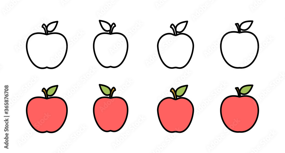 set of Apple icons. Apple vector icon set of Apple icons. Apple vector icon