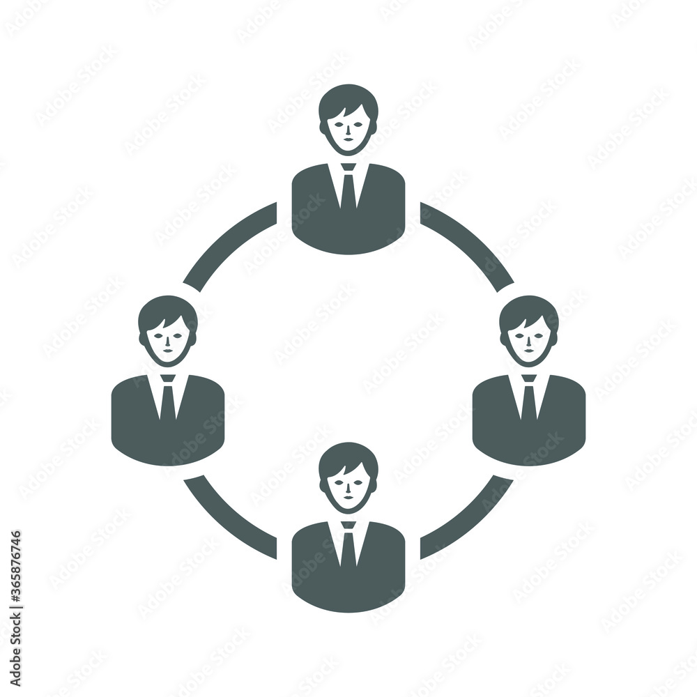 People connection icon / gray color People connection icon / gray color