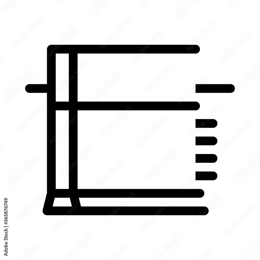strip foundation icon vector. strip foundation sign. isolated contour symbol illustration strip foundation icon vector. strip foundation sign. isolated contour symbol illustration