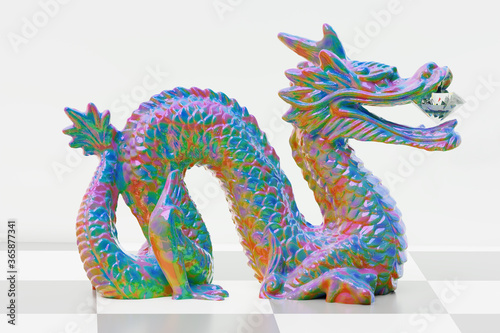 Colourful Asian Dragon © ivanagott
