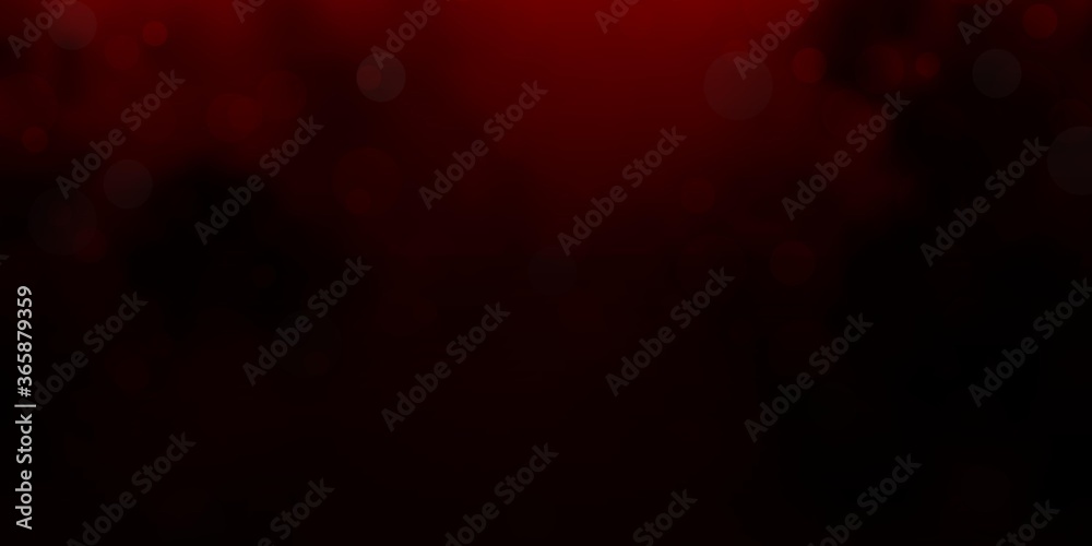Dark Red vector pattern with spheres. Abstract decorative design in gradient style with bubbles. Pattern for booklets, leaflets.