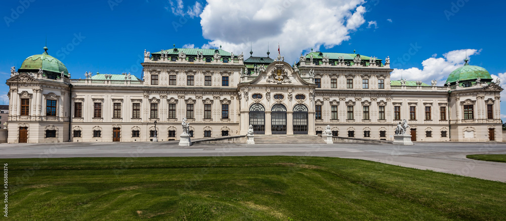 Schloss Belvedere in Wien  Österreich, Panoramaaufnahme