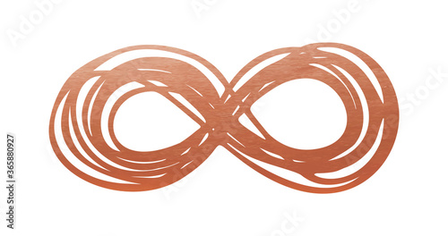 Copper Infinity Sign - The Circle Of Life - Hand Drawn Symbol photo