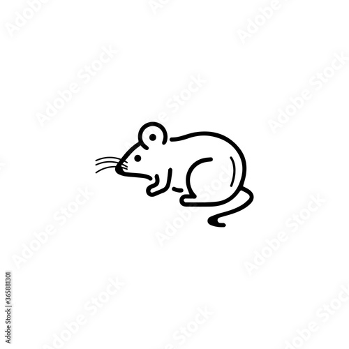 Mouse animal  logo icon vector