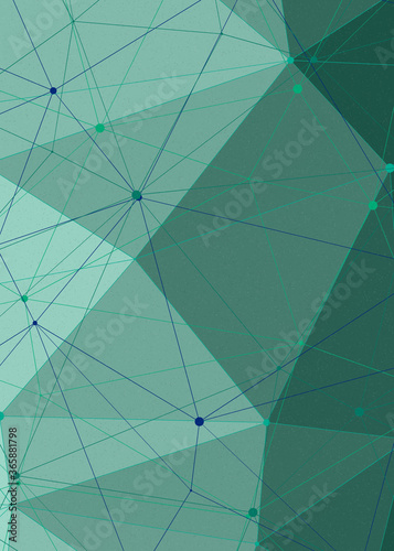 Mint color Abstract color Low-Polygones Generative Art background illustration