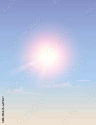 sunny sky background with copy space vector illustration EPS10