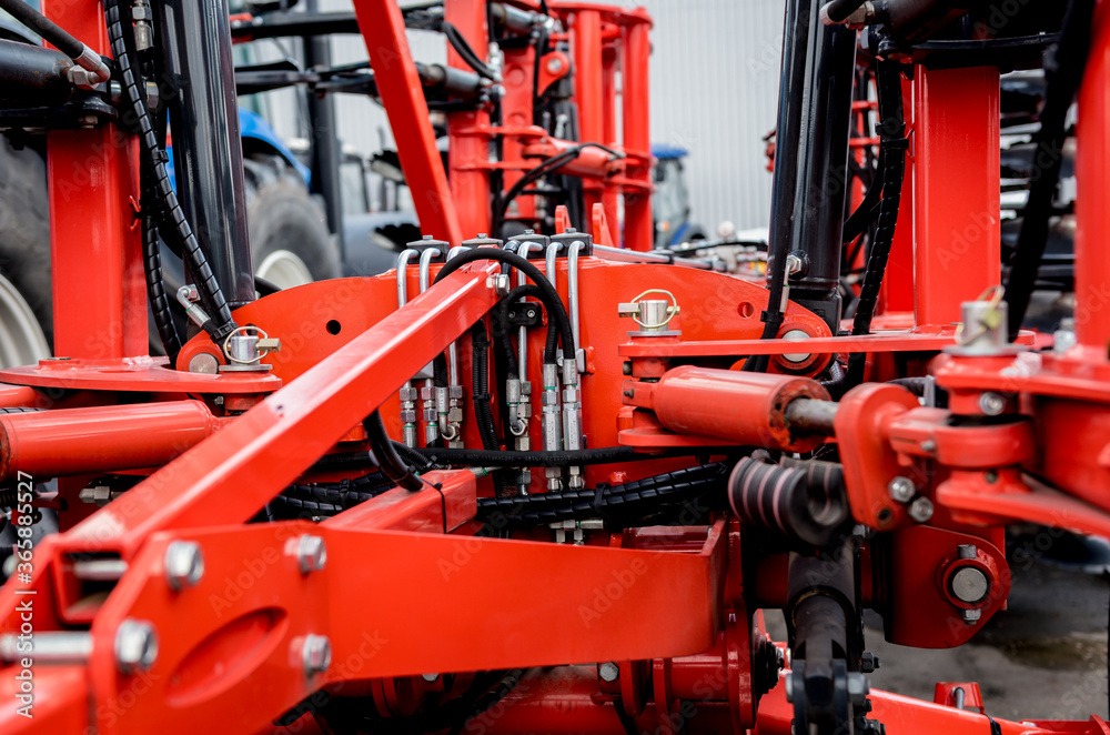 Modern agricultural machinery and equipment. Industrial details. Modern agricultural machinery and equipment. Industrial details.
