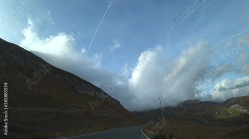 Driving Grossglockner Hochalpenstrasse at around 1800m elevation in Salzburgland, Austria. photo