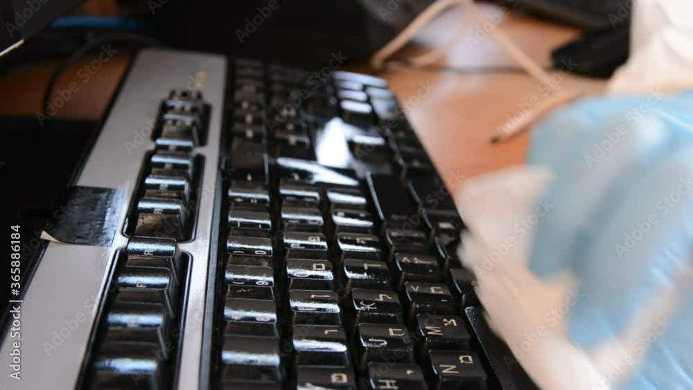 Corona virus cleaning and disinfection of your workspace. Disinfecting