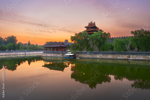 Beijing, China from the Forbidden City Moat
