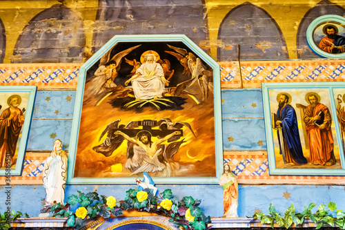 SKWIRTNE, POLAND - AUGUST 12, 2017: Inside Orthodox church in eastern Poland, Europe photo