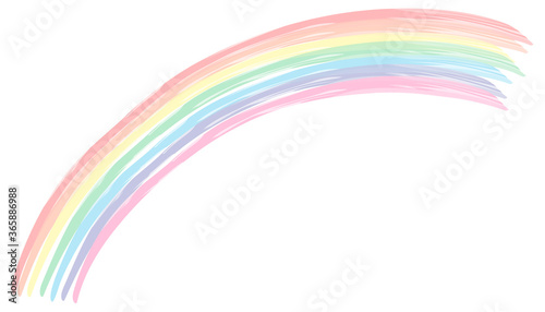 Aqua rainbow isolated AI vector illustration.