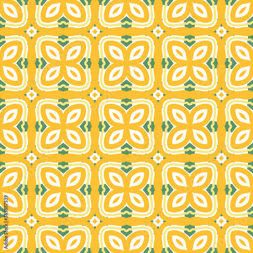 Abstract bright modern geometric seamless pattern. Art deco geo background. Popular tile infinity backdrop. Vector illustration. 