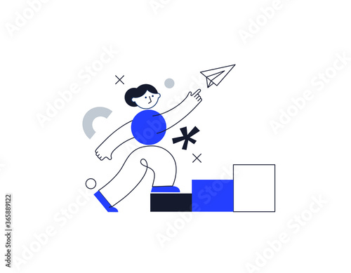vector illustration. Flat growth concept.