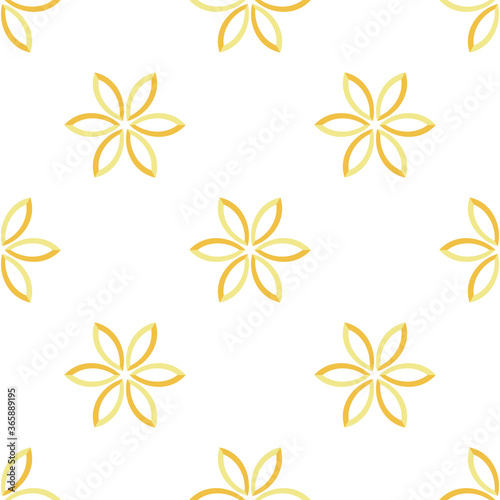 Seamless pattern with colorful flowers. Geometric floral ornament background. Vector illustration.  