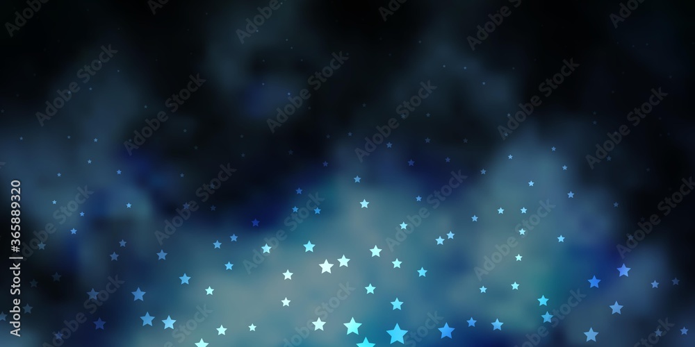 Fototapeta premium Dark BLUE vector pattern with abstract stars. Colorful illustration with abstract gradient stars. Pattern for websites, landing pages.