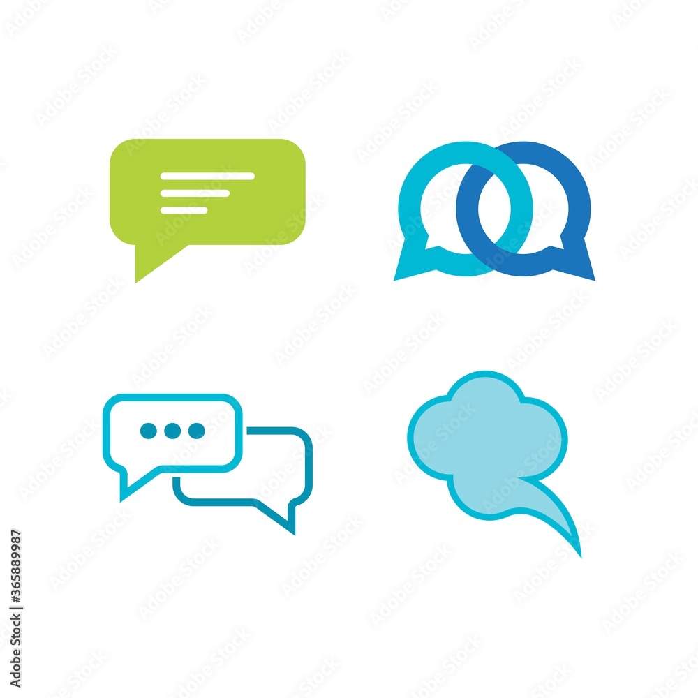 Speech bubble icon Logo Speech bubble icon Logo