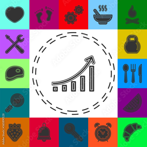 vector financial graph - analytics chart, financial data report