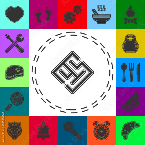 vector maze abstract - puzzle labyrint symbol