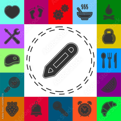 Pencil sign icon - Edit site content, creative design - graphic element