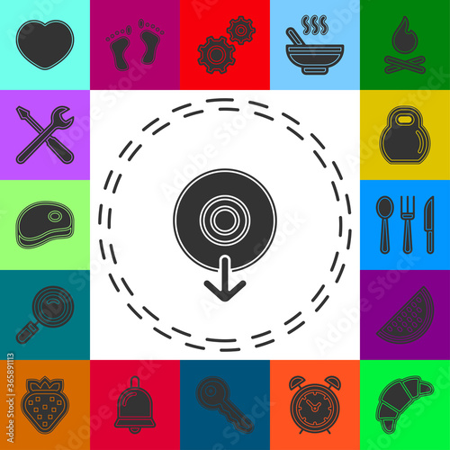 download dvd button - media or music player - multimedia