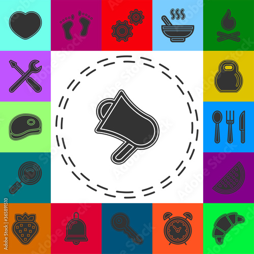 Agitation icon. Simple element illustration