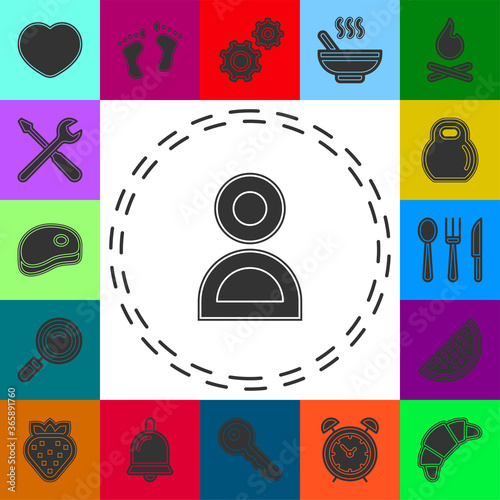 support concept line icon. Simple element