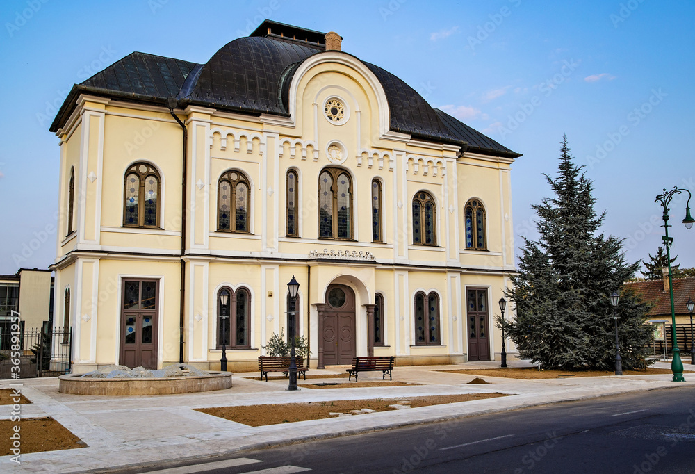 The synagogue in Tokaj, Hungary.