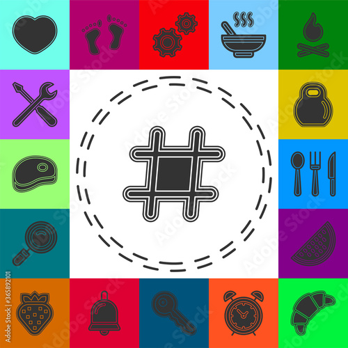 Hashtag icon. Simple element