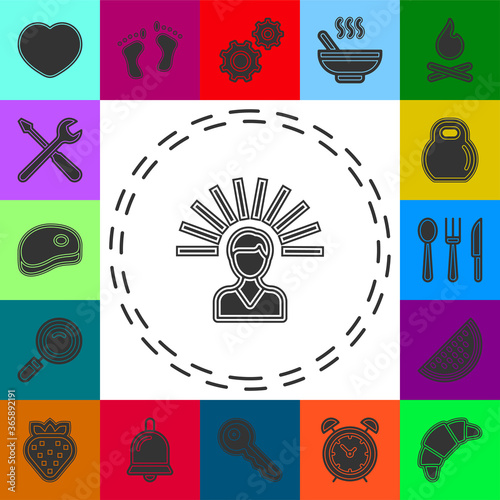 Mind icon. Logo element illustration