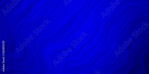 Light BLUE vector template with wry lines. Illustration in abstract style with gradient curved. Pattern for booklets, leaflets.