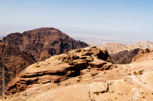 Petra - touristt complex of ancient city. Popular tourist destination and landmark in Jordan. photo