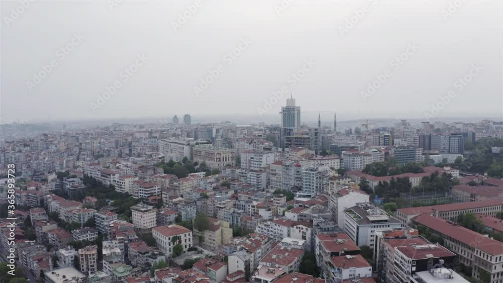 Aerial view of Besiktas District in Istanbul Aerial view of Besiktas District in Istanbul