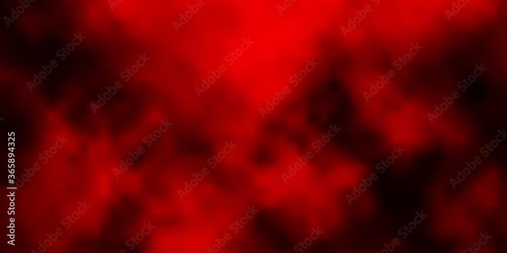 Dark Red vector pattern with clouds. Colorful illustration with abstract gradient clouds. Pattern for your booklets, leaflets.