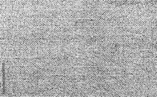 Rich, heavy fabric texture. Vector texture of weaving cloth. Grunge background. Abstract halftone vector illustration. Overlay for interesting effect and depth. Black isolated on white background.