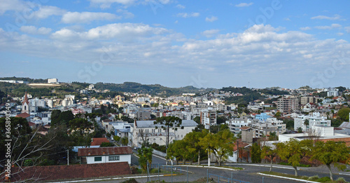 Panoramic view of Garibaldi city, Rio Grande do Sul State, south of Brazil, on a sunny day.