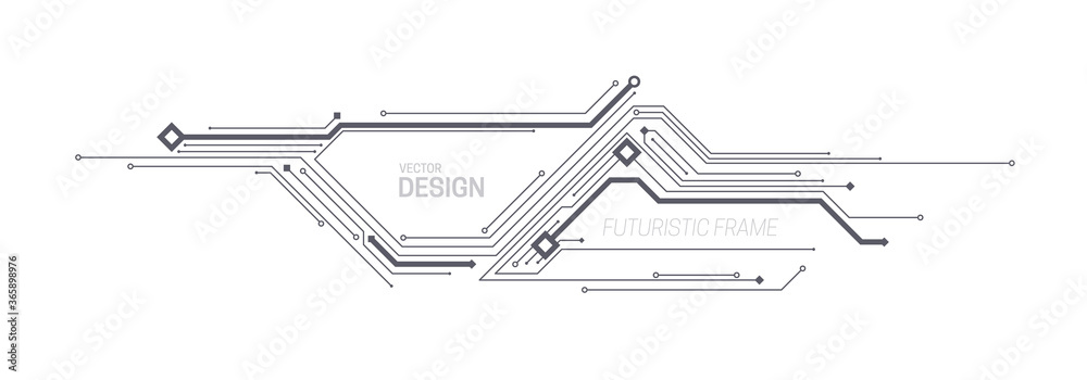 Tableau sur toile Futuristic frame design. Vector illustration.