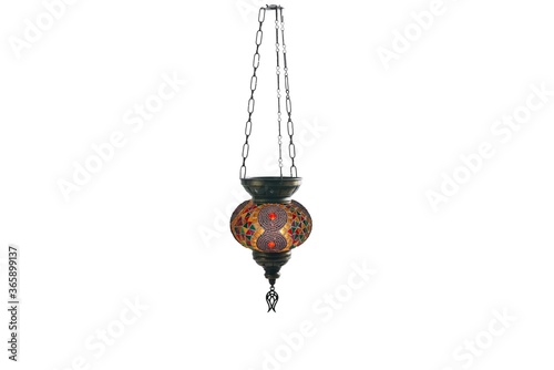 ottoman tile embroidered chain ceiling lamp