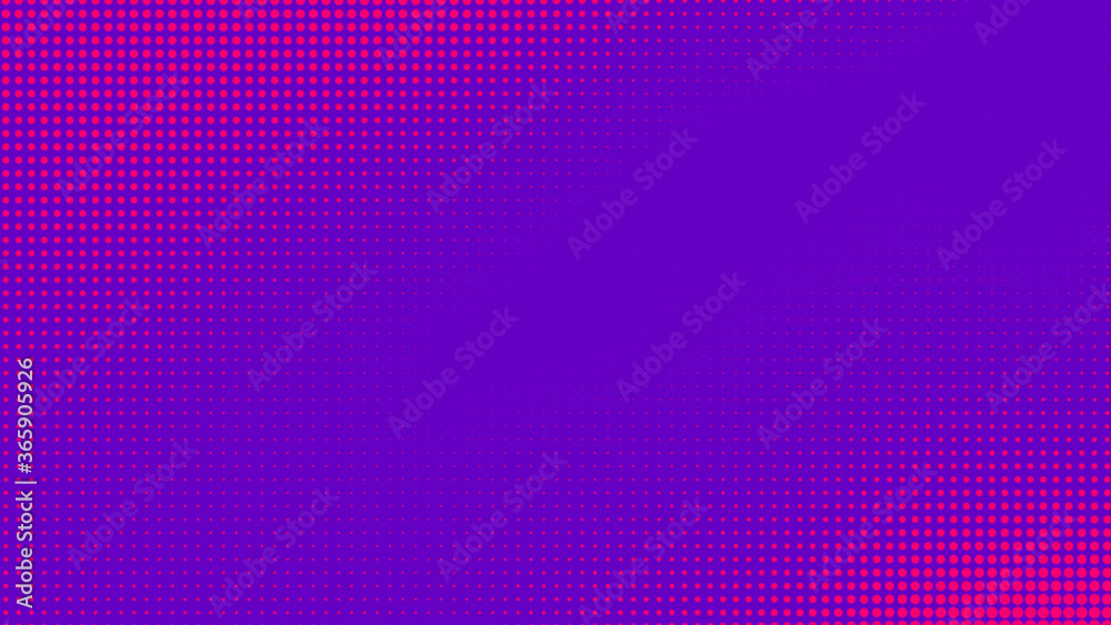 Dots halftone purple pink color pattern gradient texture with technology digital background. Pop art comics with nature graphic design. Dots halftone purple pink color pattern gradient texture with technology digital background. Pop art comics with nature graphic design.
